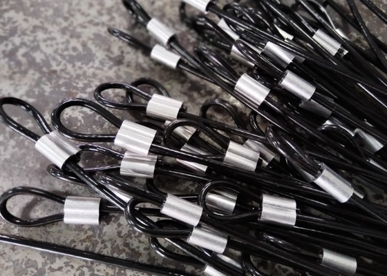 6.5mm Gym Wire Rope in nero per esercizi più morbidi e forza