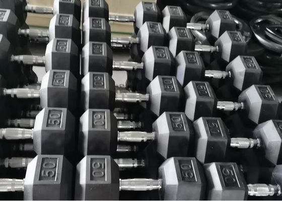 Il pacchetto imballato di gomma domestico 10LB della testa di legno 2 della sfortuna non slitta i pesi ergonomici della mano per il muscolo